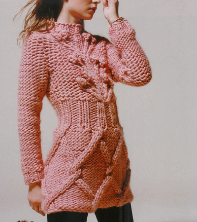 Groovy Sweater Dress knitting pattern by wenlan chia